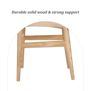 VODUR Wishbone Chair Natural Wood Elegant Dining Chairs