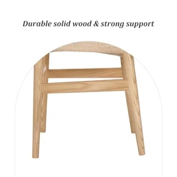 VODUR Wishbone Chair Natural Wood Elegant Dining Chairs