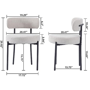 Stylish DYHOME Mid-Century Dining Chairs Set of 2