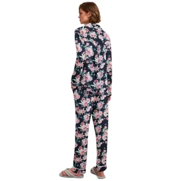 Ekouaer Women's Soft Pajamas Long Sleeve Loungewear