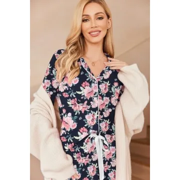 Ekouaer Women's Soft Pajamas Long Sleeve Loungewear