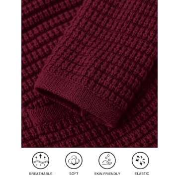 PRETTYGARDEN Women's Knit Cardigan Sweaters Fall Fashion Long Sleeve Open Front Button Down Trendy Casual Sweater Jacket (Wine Red,Medium)