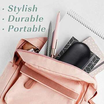 MoKo Double Eyeglass Case, Contact Lens Case with Mirror Tweezers Remover, 2 in 1 Double Sided Portable Contact Lens Box Holder Container Soak Storage Kit Sunglasses Pouch for Men & Women, Black