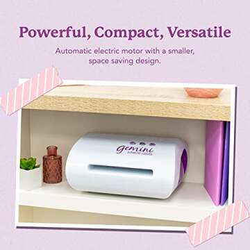Gemini Twin-Function Cutter & Embosser Crafter's Companion Gemini Junior Jnr Portable Die Cutting and Embossing Machine, White