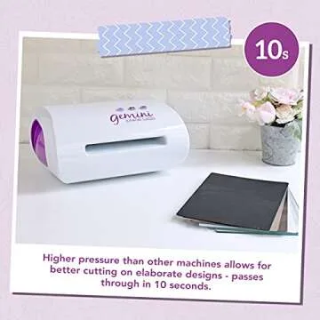 Gemini Twin-Function Cutter & Embosser Crafter's Companion Gemini Junior Jnr Portable Die Cutting and Embossing Machine, White
