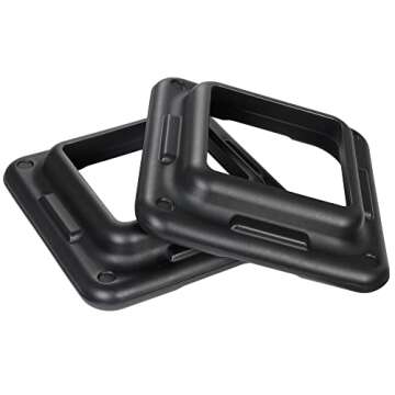 Smartxchoices 16 Inch Adjustable Aerobic Stepper Exercise Workout Step Platform Bench with 4 Risers 4"-6''-8''-10''-12'' Height for Home Gym Fitness Training High Step Aerobics Platform