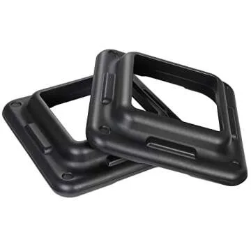 Smartxchoices 16 Inch Adjustable Aerobic Stepper Exercise Workout Step Platform Bench with 4 Risers 4"-6''-8''-10''-12'' Height for Home Gym Fitness Training High Step Aerobics Platform