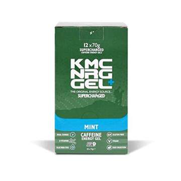 KMC NRG Gel+: Mint Flavoured Caffeine Energy Gel (12 x 70g) by Kendal Mint Co.