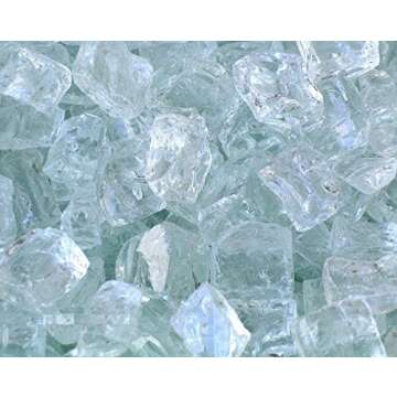 Hiland AFP-STT Outdoor Patio 40,000 BTU 30x30 Inch Square Tile Table Top Propane Fire Pit and Fire Glass