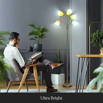 Brightech Medusa LED Multi-Head Floor Lamp for Living Spaces
