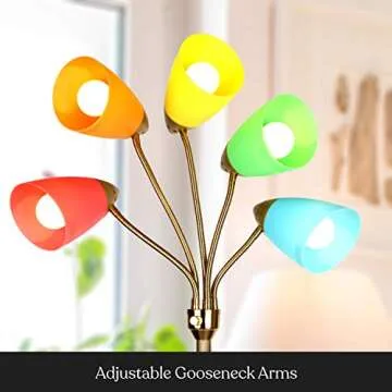 Brightech Medusa LED Multi-Head Floor Lamp for Living Spaces