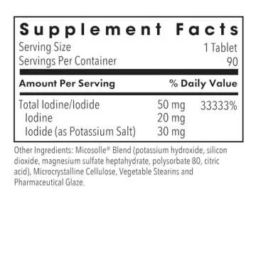 Optimox Iodoral 50 mg Supplement - Potassium Iodide Tablets, High Potency Iodine Tablets, Iodine Supplements for Thyroid Support, Daily Vitamins and Minerals, Lugol's Iodine Solution - 90 Count