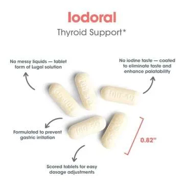 Optimox Iodoral 50 mg Supplement - Potassium Iodide Tablets, High Potency Iodine Tablets, Iodine Supplements for Thyroid Support, Daily Vitamins and Minerals, Lugol's Iodine Solution - 90 Count
