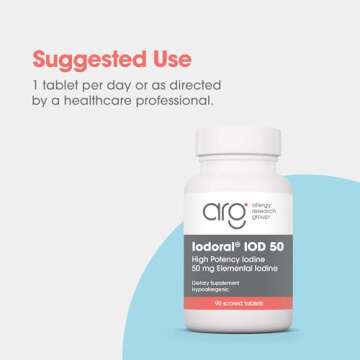 Optimox Iodoral 50 mg Supplement - Potassium Iodide Tablets, High Potency Iodine Tablets, Iodine Supplements for Thyroid Support, Daily Vitamins and Minerals, Lugol's Iodine Solution - 90 Count
