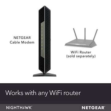 NETGEAR Nighthawk Cable Modem CM1200 - 2Gbps Speed, 4 Ethernet Ports