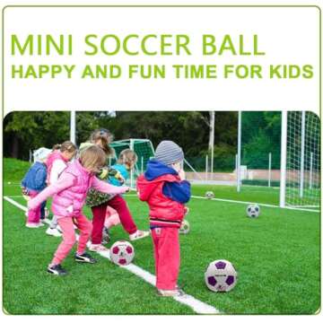 Wisdom Leaves Mini Soccer Ball for Kids/Toddlers,Small Soccer Balls Size 1.5,Baby Toy Balls for Indoor and Outdoor Play Games,Soft and Lightweight（160g）