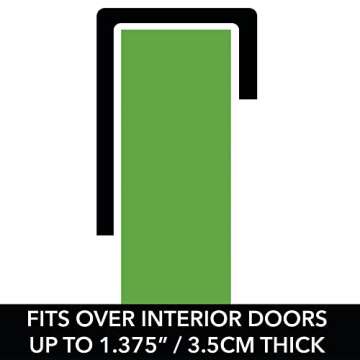 mDesign Ironing Board Holder with Storage Basket over the Door