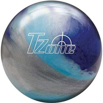 Stylish Brunswick TZone Indigo Swirl Bowling Ball for All Levels 14 Pounds