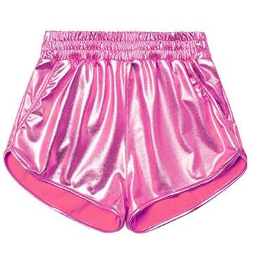 Metallic Shorts for Women Sparkly Hot Pants X-Small