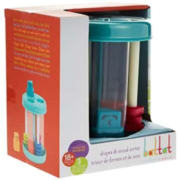 Battat – Shape Sorter – Colorful Sorting Toy – 3 Shapes & Sounds – Educational & Developmental Toy for Toddlers – 18 Months + – Shapes and Sound Sorter