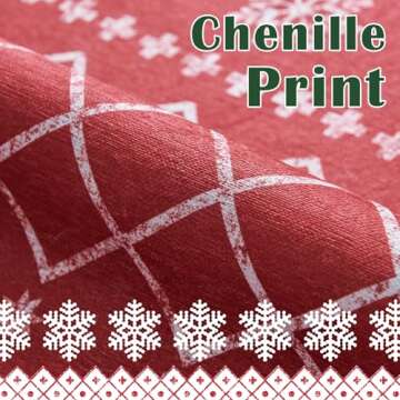 Jinchan Christmas Area Rug 3x5 - Festive Non-Slip Snowflake Design for Home Decor