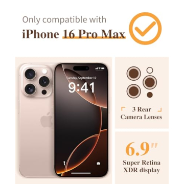 GVIEWIN iPhone 16 Pro Max Floral Case & Protectors