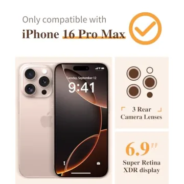 GVIEWIN iPhone 16 Pro Max Floral Case & Protectors