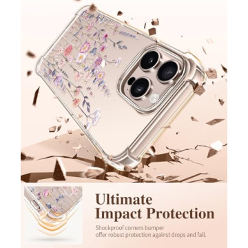 GVIEWIN iPhone 16 Pro Max Floral Case & Protectors