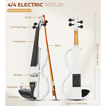 Vangoa Electric Violin for Beginners | Silent & Stylish