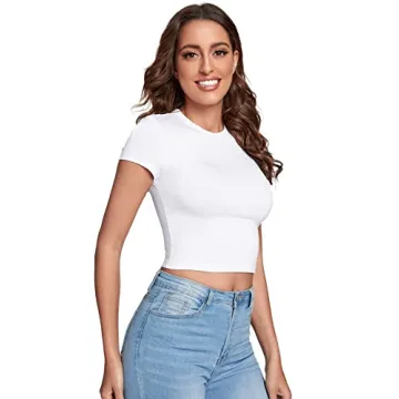 Verdusa Women's Soft Stretch Crop Tee - Comfort & Style