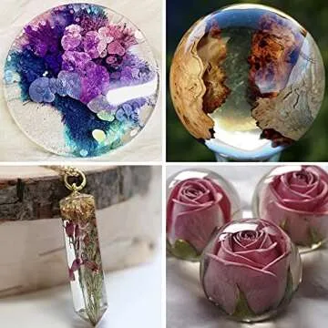 Amazing Clear Cast Bundle - Amazing Clear Cast Resin 16 Ounce, Pixiss 15 Colors Resin Tinting Mica Powders (Assorted Colors), Mixing Sticks, Silicone Measuring Cups, Gloves, Pipettes