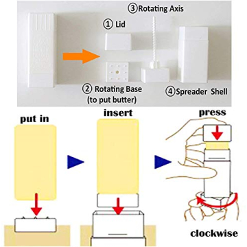 Lantsang Butter Stick Holder Easy Spreader Dishwasher Safe
