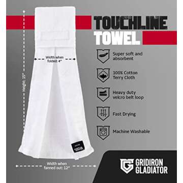 Gridiron Gladiator Cotton Football Towel for All Ages