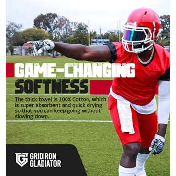 Gridiron Gladiator Cotton Football Towel for All Ages