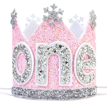 Exquisite Agkvw Winter Onederland Crown - Snowflake Glitter Hat for Baby Girls