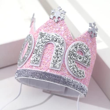 Agkvw Winter Onederland Snowflake Crown for 1st Birthday