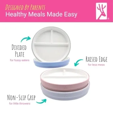 Elk & Friends Kids Porcelain Plates with Silicone Sleeves