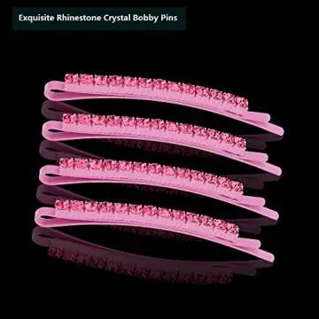 Amariver 24 Pcs Rhinestone Bobby Pins for Glam Hair Styling