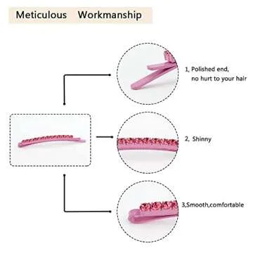 Amariver 24 Pcs Rhinestone Bobby Pins for Glam Hair Styling