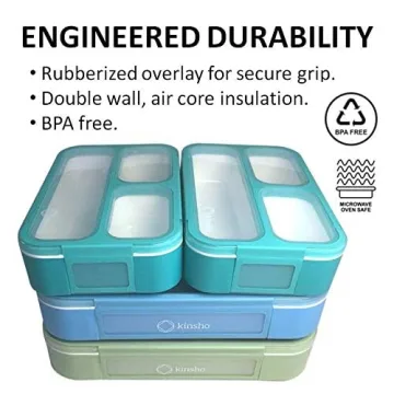 Kinsho Leakproof Bento Lunch Box Set Family Pack Eco-Friendly