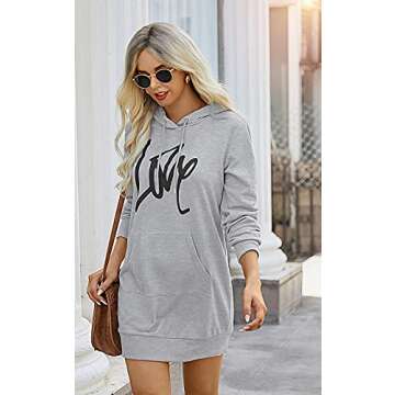 Stylish PRETTYGARDEN Hooded Sweatshirt Dress for Women