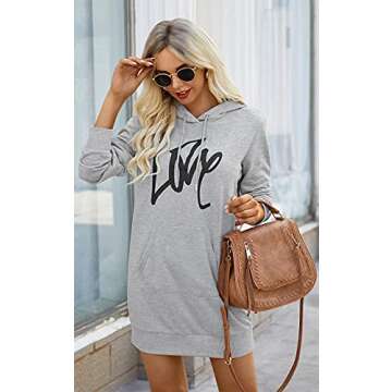 Stylish PRETTYGARDEN Hooded Sweatshirt Dress for Women