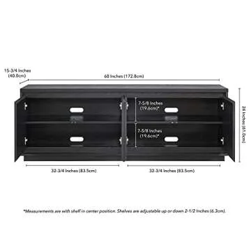 Stylish Henn & Hart TV Stand for Up to 75" TVs