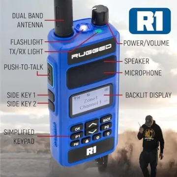 Rugged Radios R1 - Ultimate 5W Two Way Handheld Radio