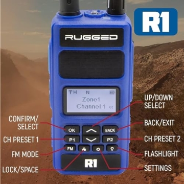 Rugged Radios R1 - Ultimate 5W Two Way Handheld Radio