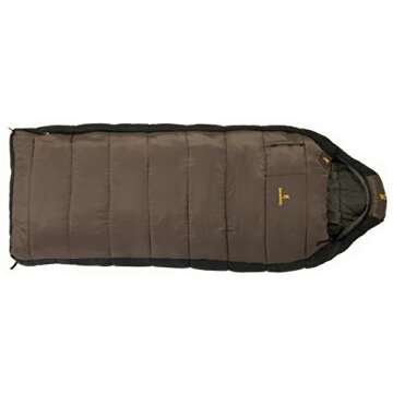 Browning Camping McKinley -30 Degree Sleeping Bag, Clay/Black, 36-Inch x 90-Inch