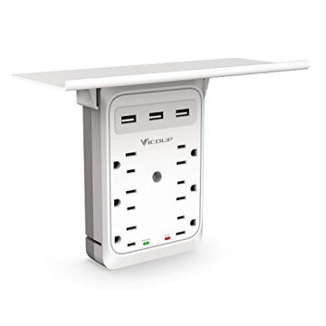 Buy VICOUP 9 Port Surge Protector with USB and Shelf