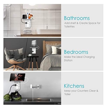 Buy VICOUP 9 Port Surge Protector with USB and Shelf