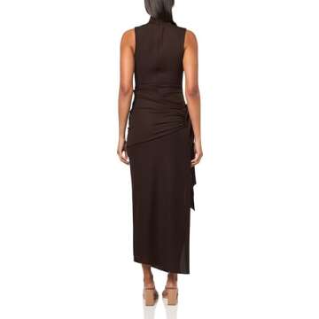 Ronny Kobo Women's Crystal Sleeveless Dress, Chocolate Brown
