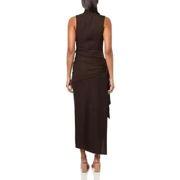 Ronny Kobo Women's Crystal Sleeveless Dress, Chocolate Brown